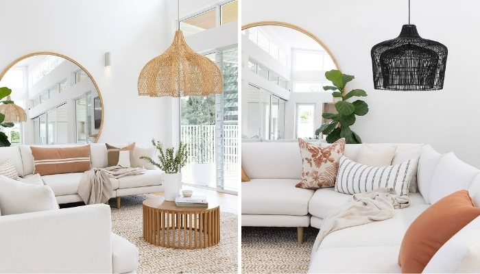 20 Innovative Living Room Rattan Lighting Ideas You Want To See